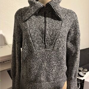 Gray Half-Zip Sweater